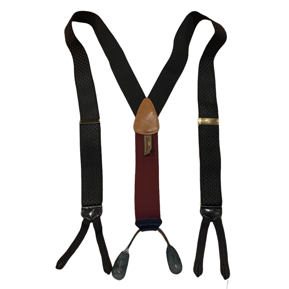 Trafalgar Maroon & Black Suspenders‎